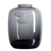 Glas-Vase "LIVING - Pusteblume" (Grau)