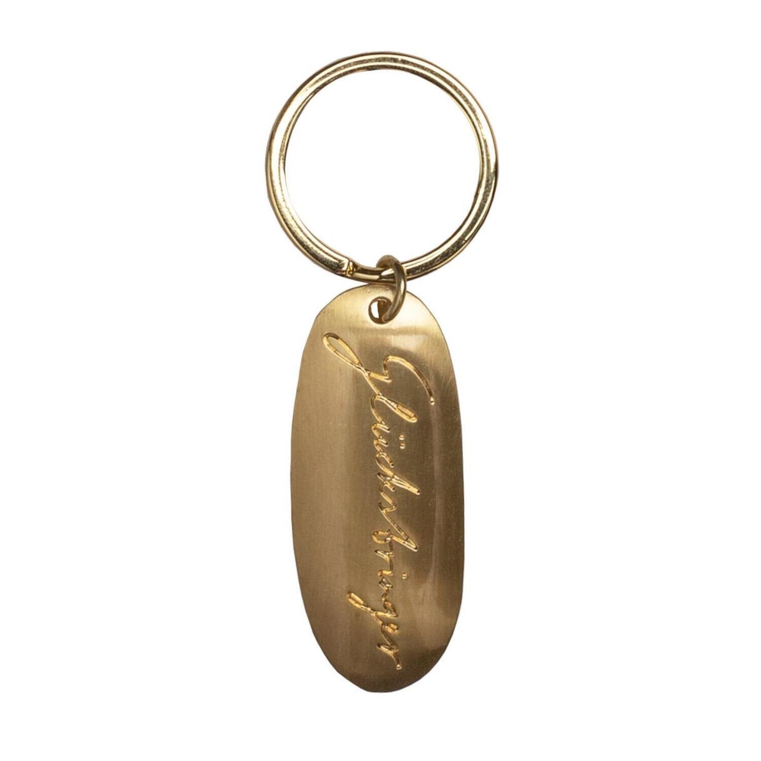 Schlüsselanhänger "GOLDSTEIN - Glücksbringer" - 5,5x2,3x0,4cm (Gold)