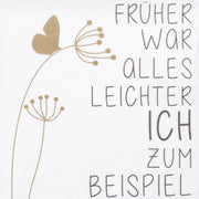 Cocktailserviette "DINING - Früher war alles" - 25x25 cm (Weiß)