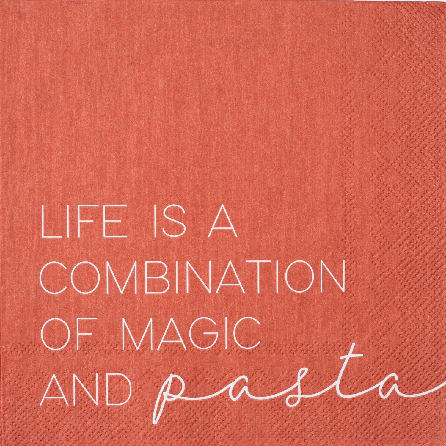 Papierservietten "Magic and paste" - 33x33 cm (Rot)