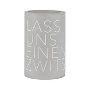Weinkühler "Lass uns einen Zwitschern" - 13,5x21,5 (Grau) cm