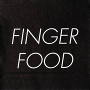 Cocktailservietten "Finger food" - 25x25 cm (Grau)