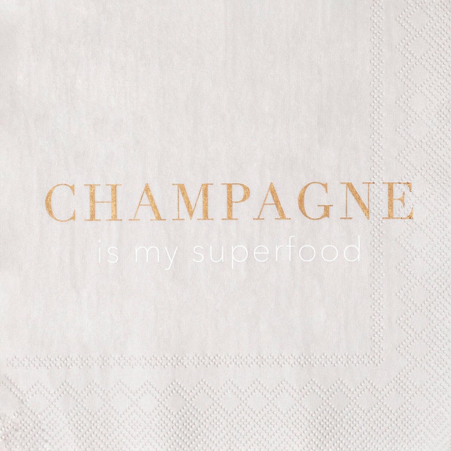 Cocktailservietten "Champagne" (Beige/Gold)
