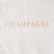 Cocktailservietten "Champagne" (Beige/Gold)
