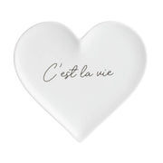 Herzteller "C'est la vie" - 15,5 cm (Weiß) räder Design