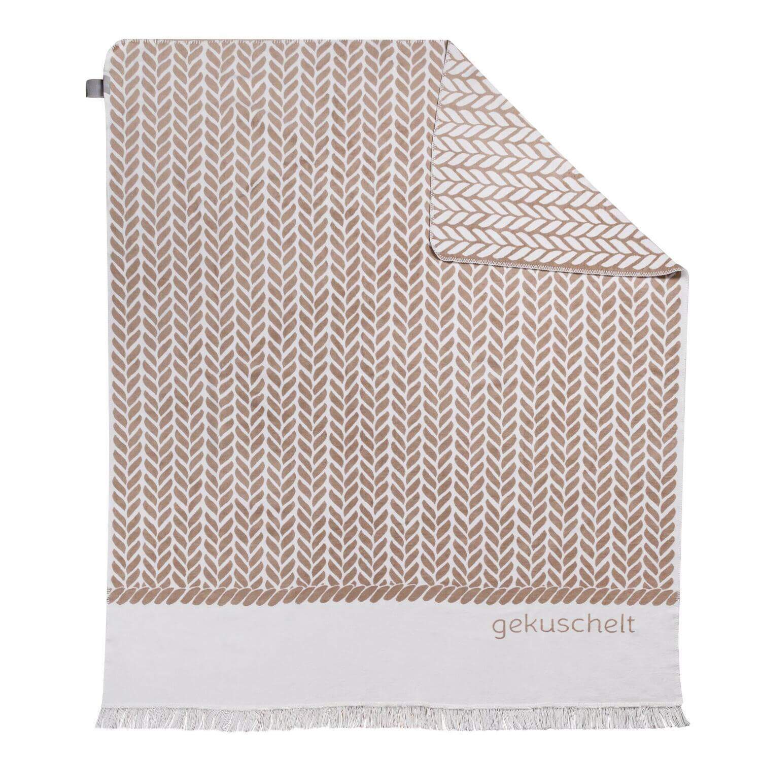 Decke "Gekuschelt" - 150x200 cm (Beige)