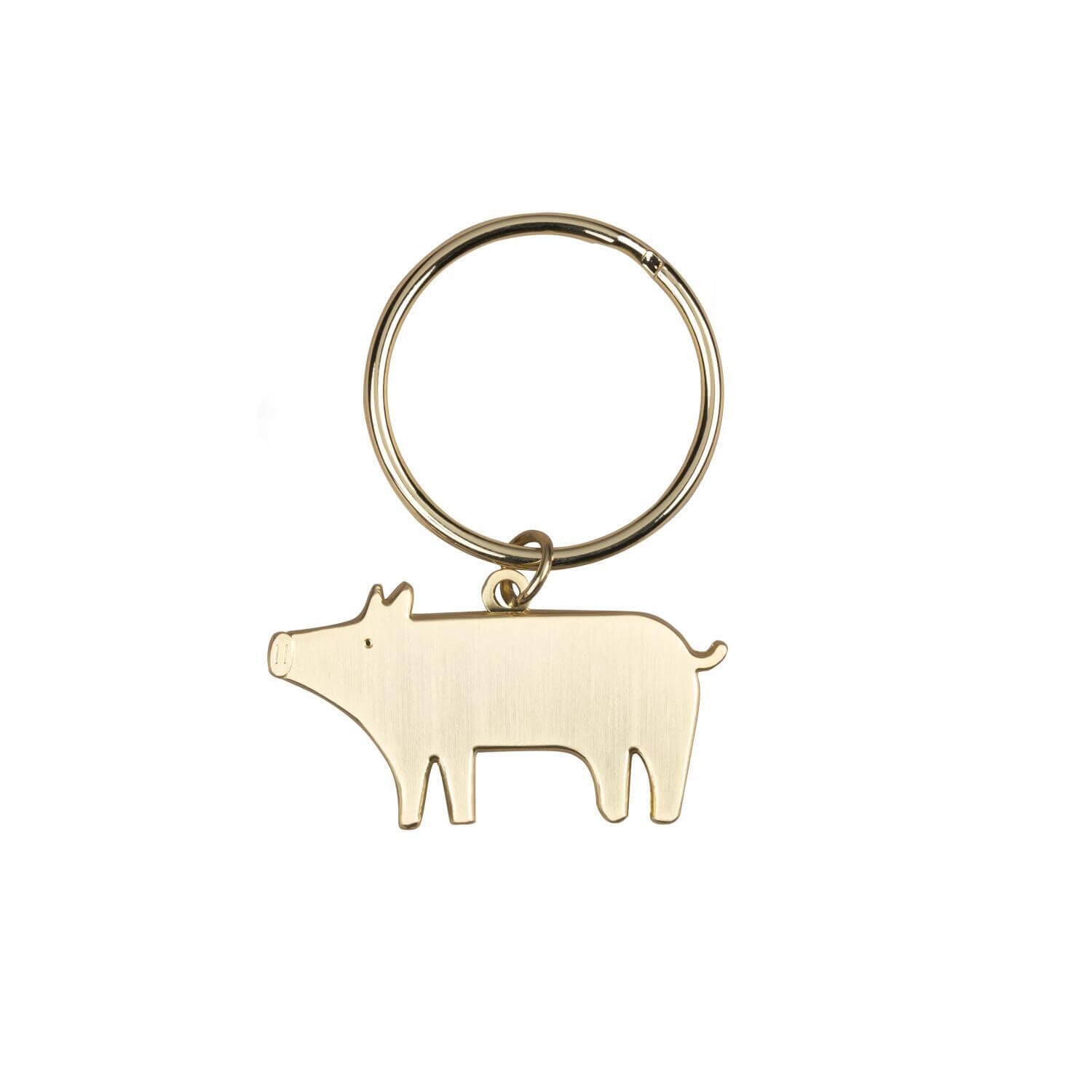 Glücksanhänger "Glücksschwein" - 3,5 cm (Gold)