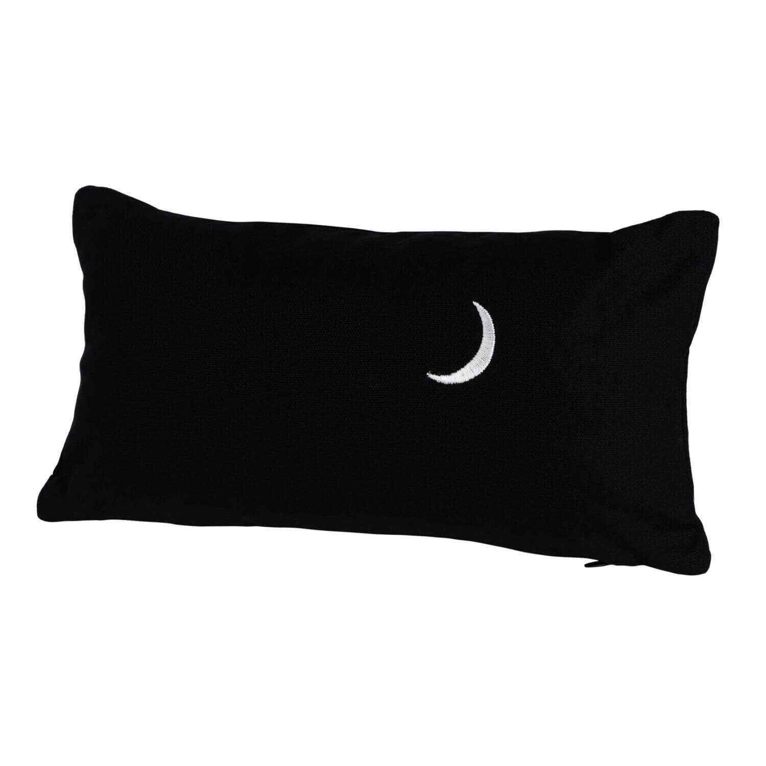 Traumkissen "Mondnacht - To the moon & back" 33x17 cm (Schwarz)