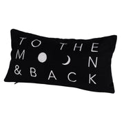 Traumkissen "Mondnacht - To the moon & back" 33x17 cm (Schwarz)