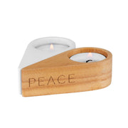 Herzlicht "Love & Peace" - 10,5x10,5x3 cm (Weiß, Natur) räder Design