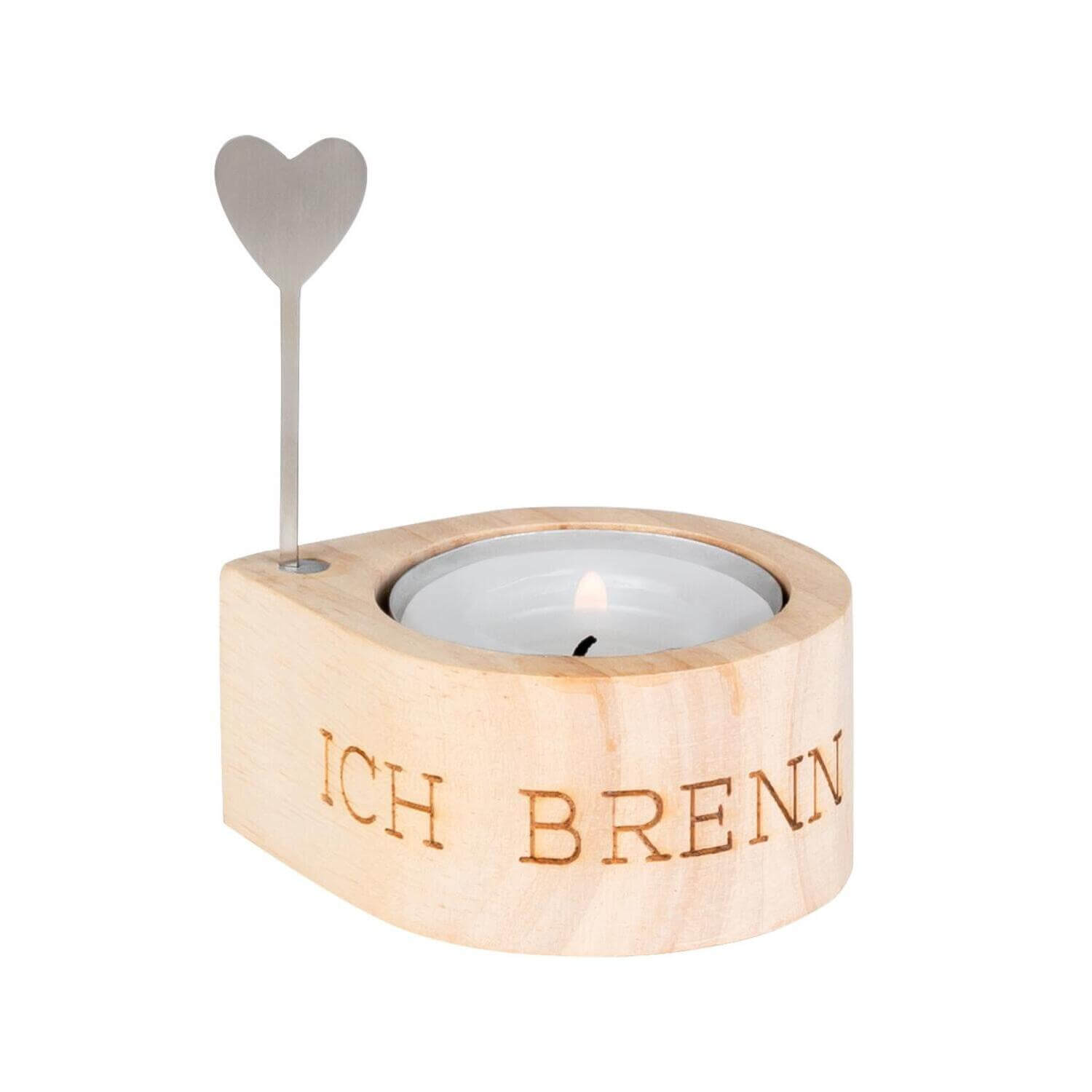 Licht für Dich "Ich brenn für Dich" - 6,5x5,2x7,5 cm (Natur)