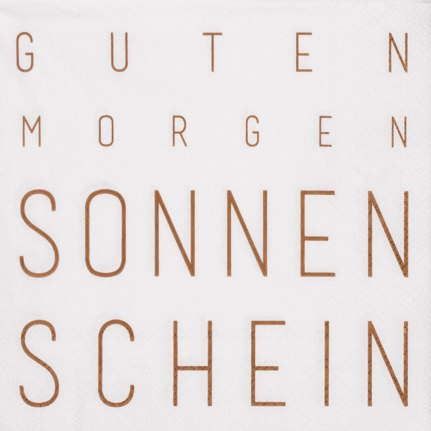 Papierservietten "DINING - Guten morgen Sonnenschein" - 16,5x16,5 cm (Weiß)