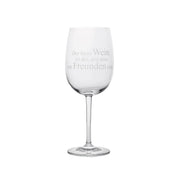 Weinglas "DINING - Der beste Wein" - 8,5x22 cm (Transparent)