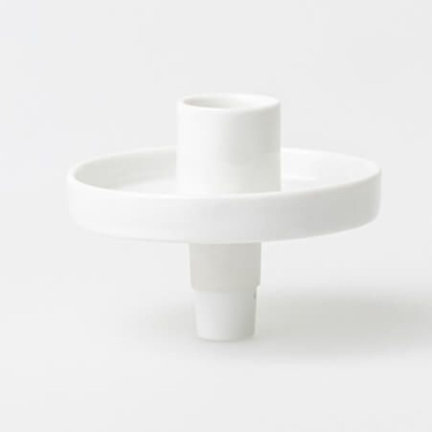 Flaschenlicht für Stabkerze - 8x6 cm (Weiß)