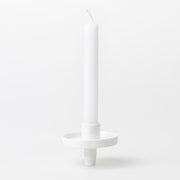 Flaschenlicht für Stabkerze - 8x6 cm (Weiß)
