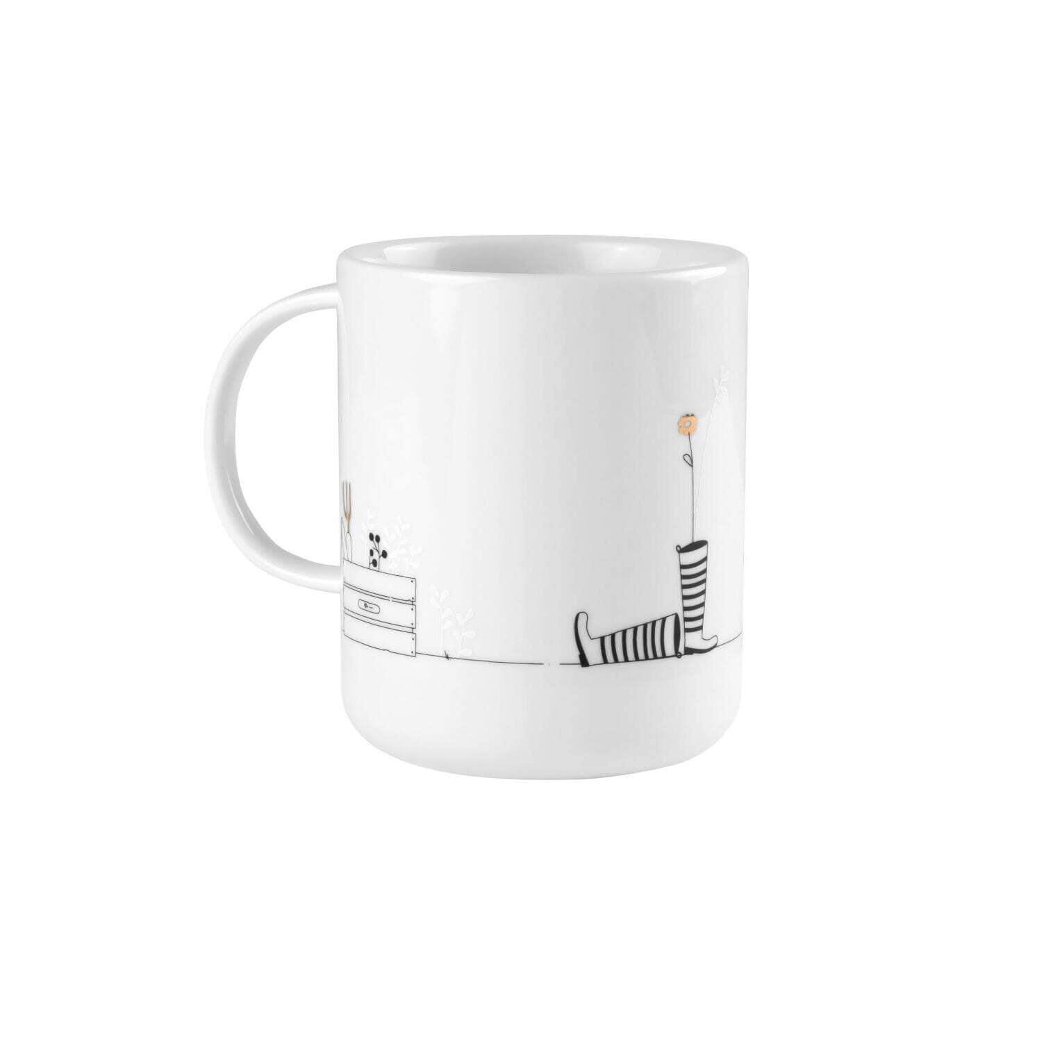 Geschenktasse "Garten" - 8x10 cm (Weiß)
