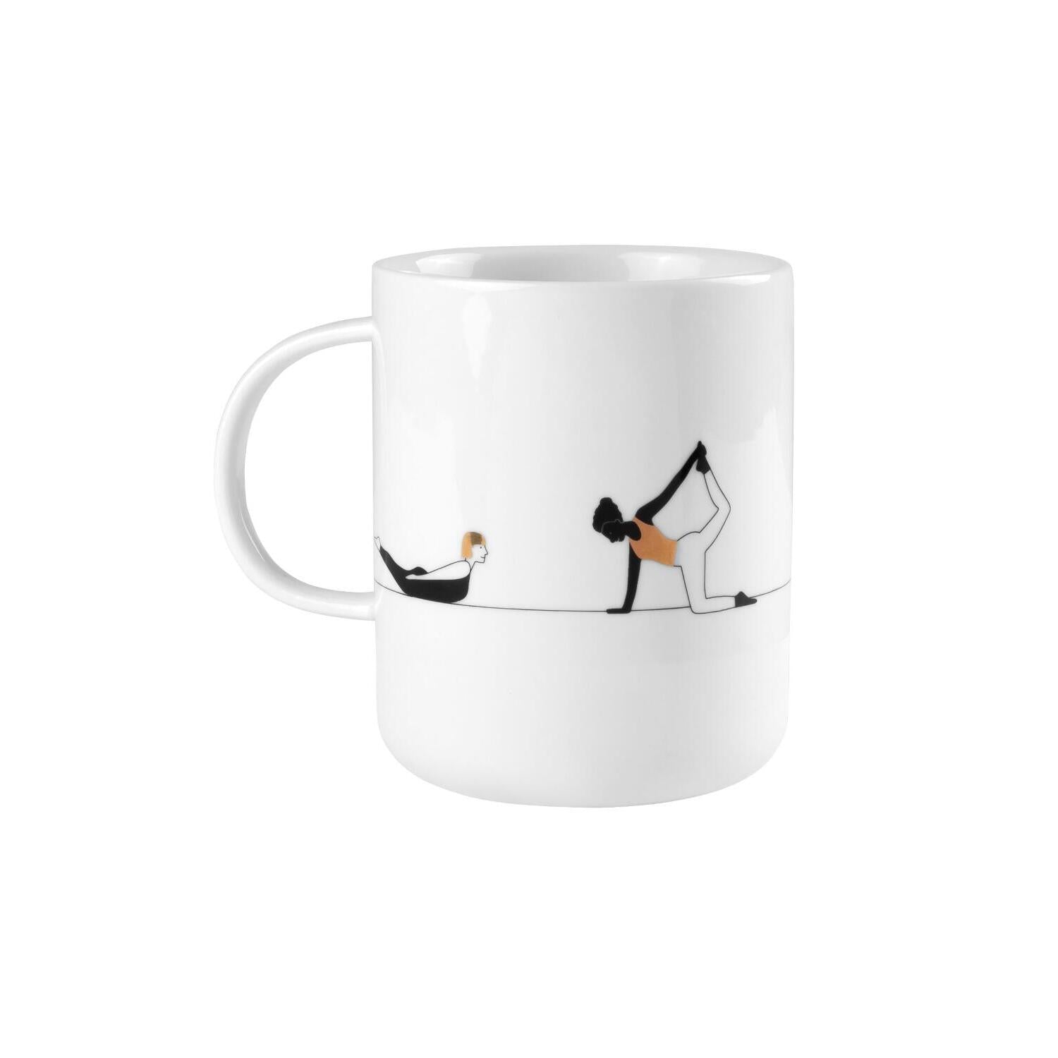 Geschenktasse "Yoga" - 8x10 cm (Weiß)