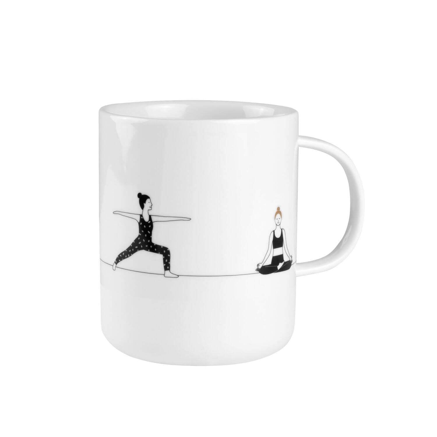 Geschenktasse "Yoga" - 8x10 cm (Weiß)