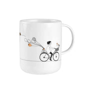 Geschenktasse "Radfahren" - 8x10 cm (Weiß)