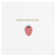 Cocktailservietten "Süsses Früchtchen" - 25x25 cm (Weiß)
