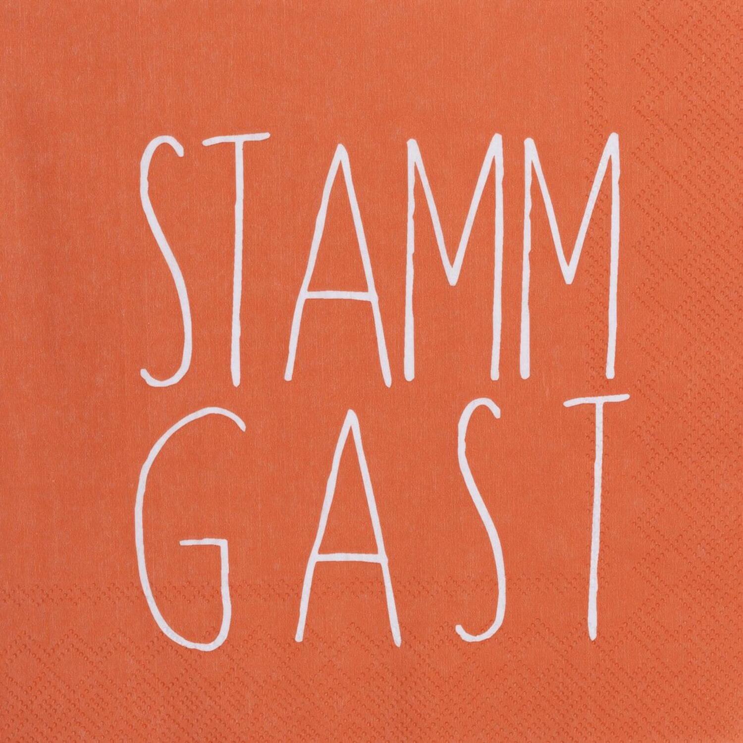 Papierservietten "Stammgast" - 33x33 cm (Rot)