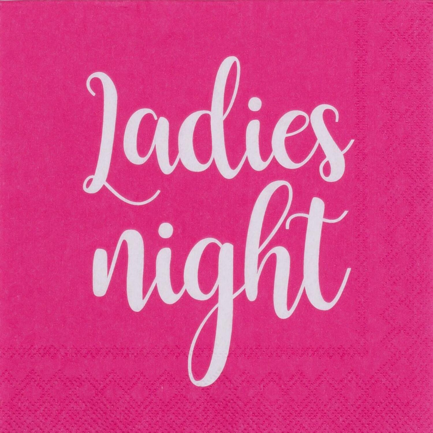 Cocktailservietten "Ladies night" - 25x25 cm (Pink)