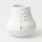 Vase "Dankbar - Wiese" - 11x11 cm (Weiß)