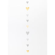 Papierkette "Goldherzen" - 140 cm (Gold)