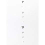 Papierkette "Silberherzen" -140 cm (Silber)