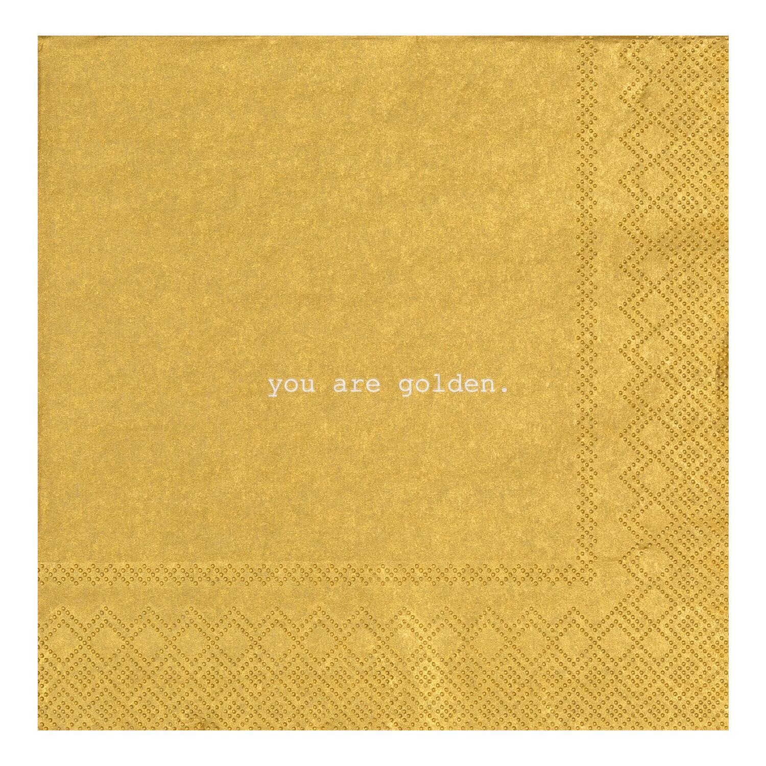 Servietten "You are  golden" (Gold)