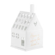 Lichthaus "Home is where the heart is" - 8x7,2x13 cm (Weiß) räder Design