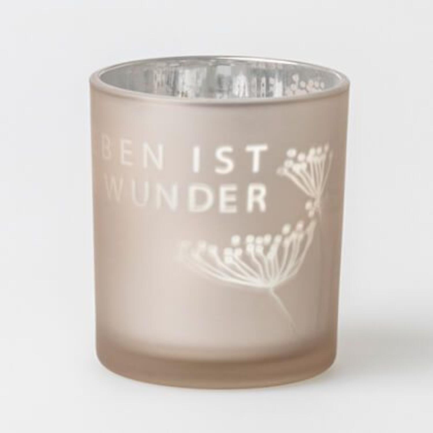 Glanzlicht "Wundergarten - Das Leben ist voller Wunder" - 7x8 cm (Beige)