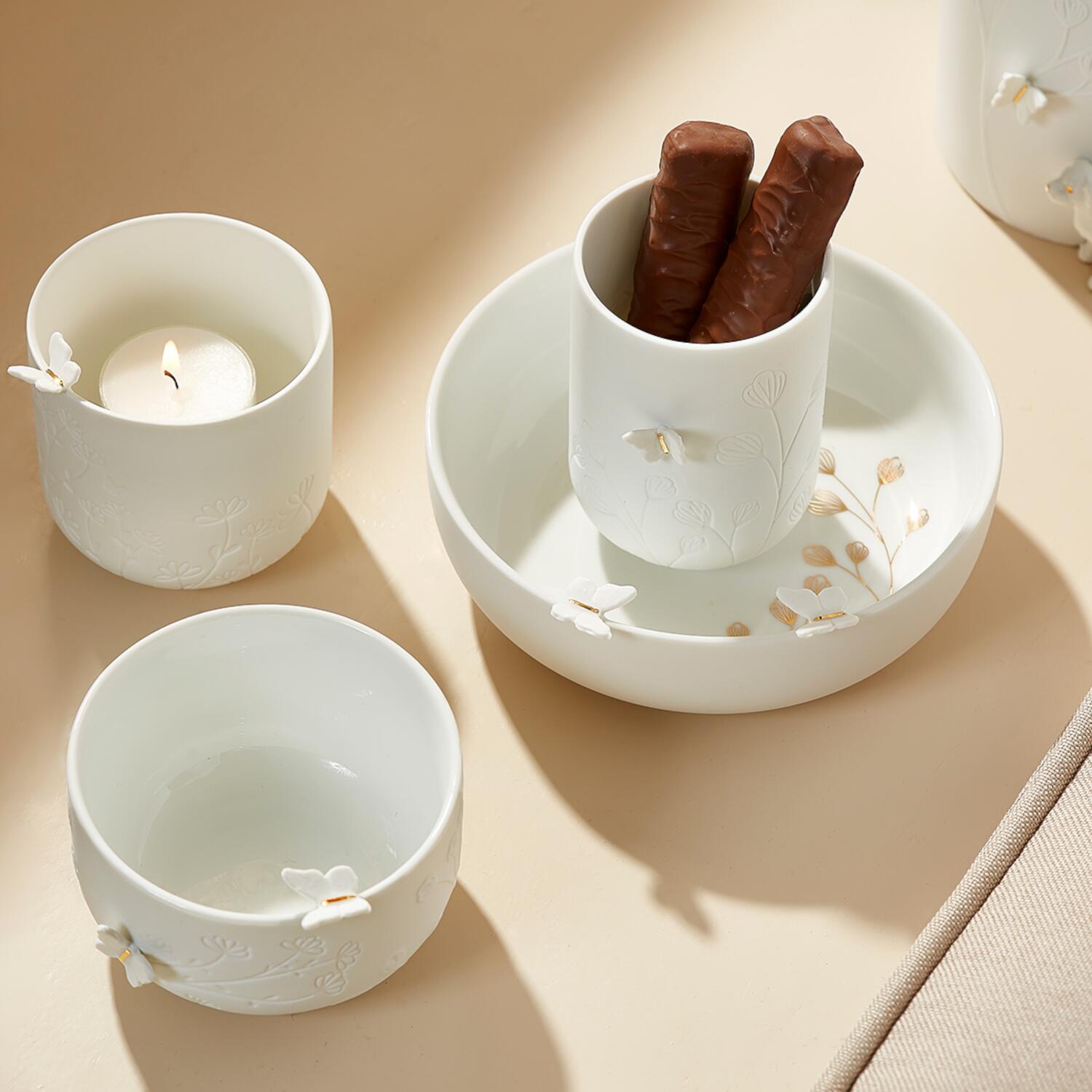 Schale "Schmetterling" - Groß (Weiß) räder Design