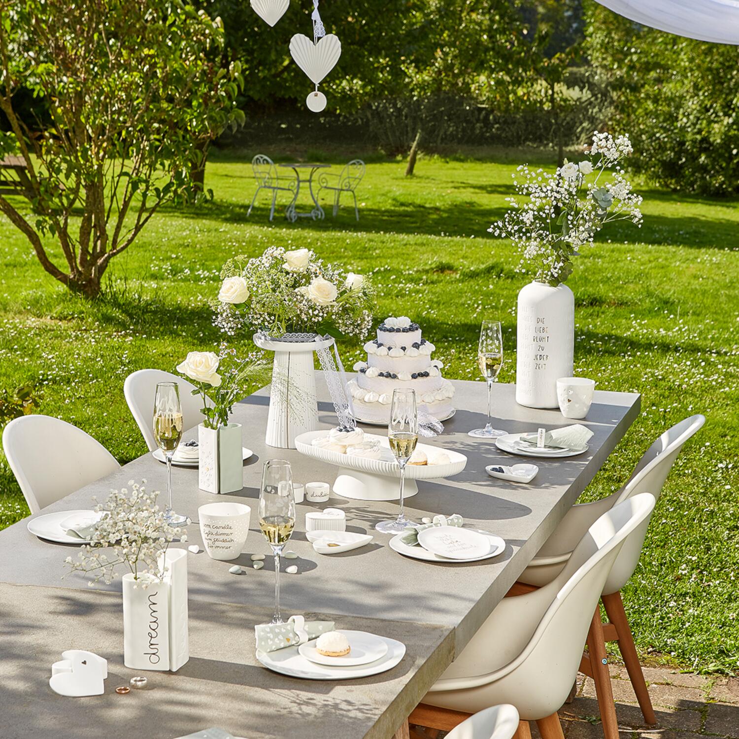 Vasen-Set "Traumpaar" (Weiß) räder Design