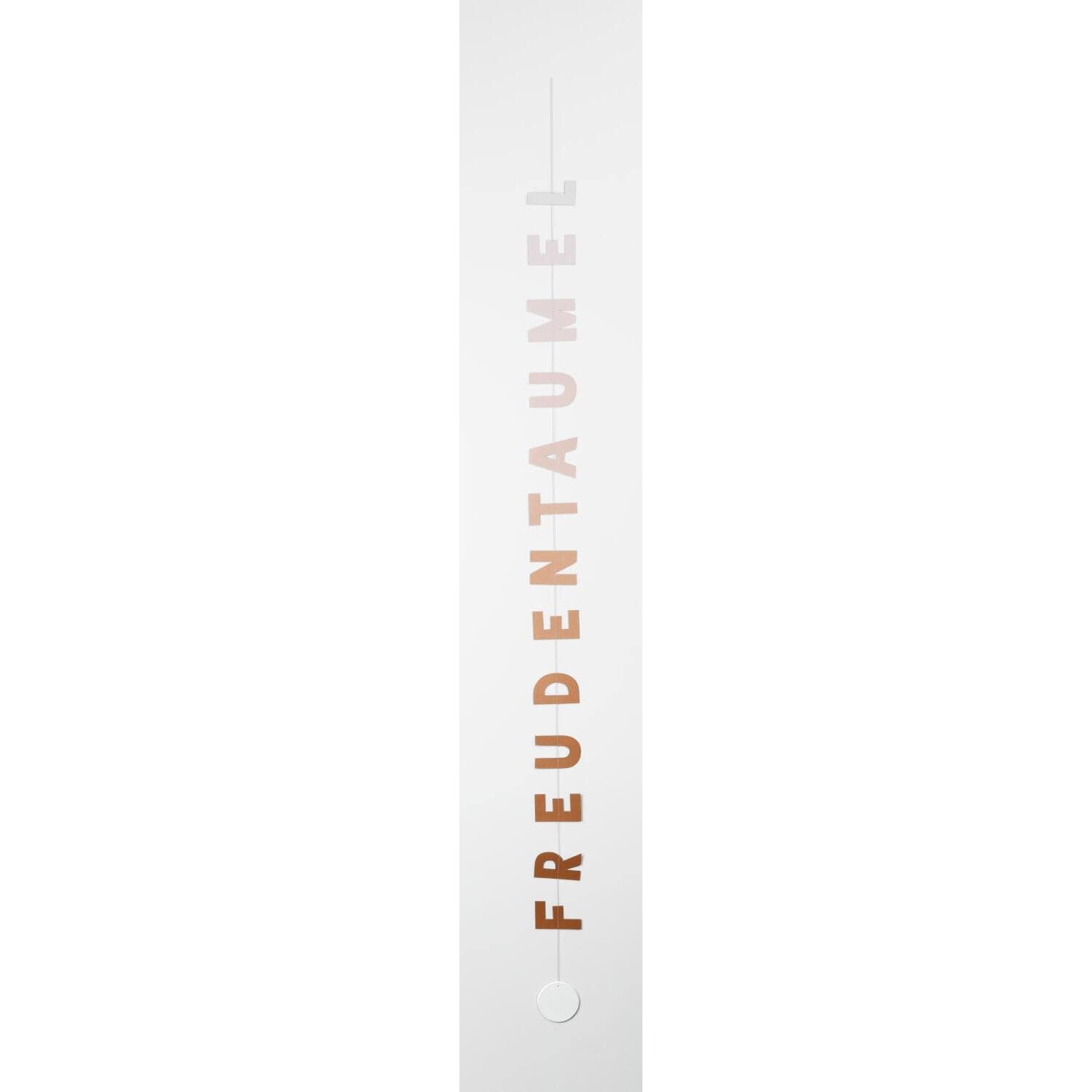 Textkette "Freudentaumel" - 120 cm (Metallic/Weiß)