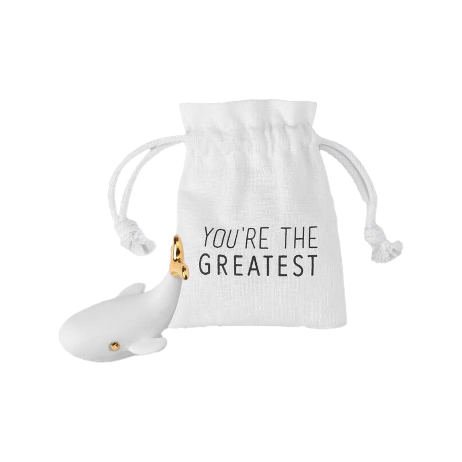 Glücksbringer "You are the  greatest- Wal" - 6x8 cm (Weiß)