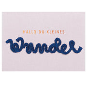 Kordelkarte "Hallo Du kleines Wunder" (Rosa)