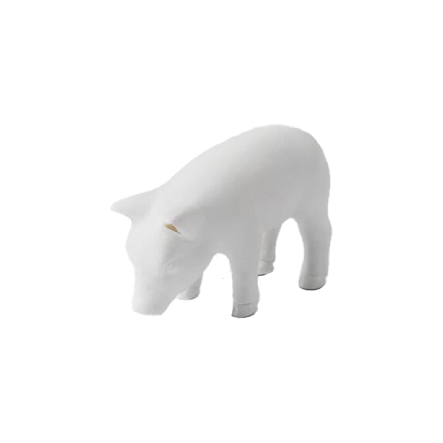 Deko-Figur "Schwein" - 6,6x3x4,5 cm (Weiß)