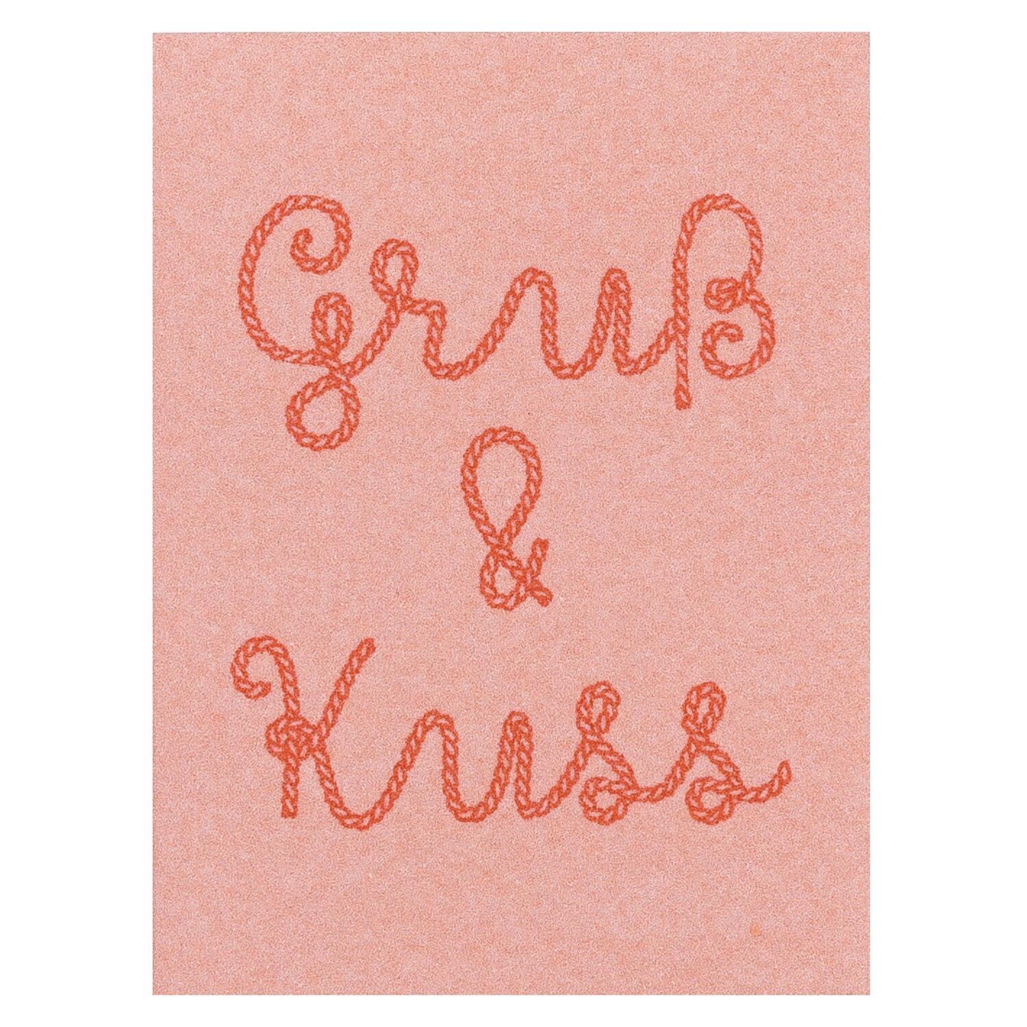 Minikarte "Gruß und Kuss" (Rosa)
