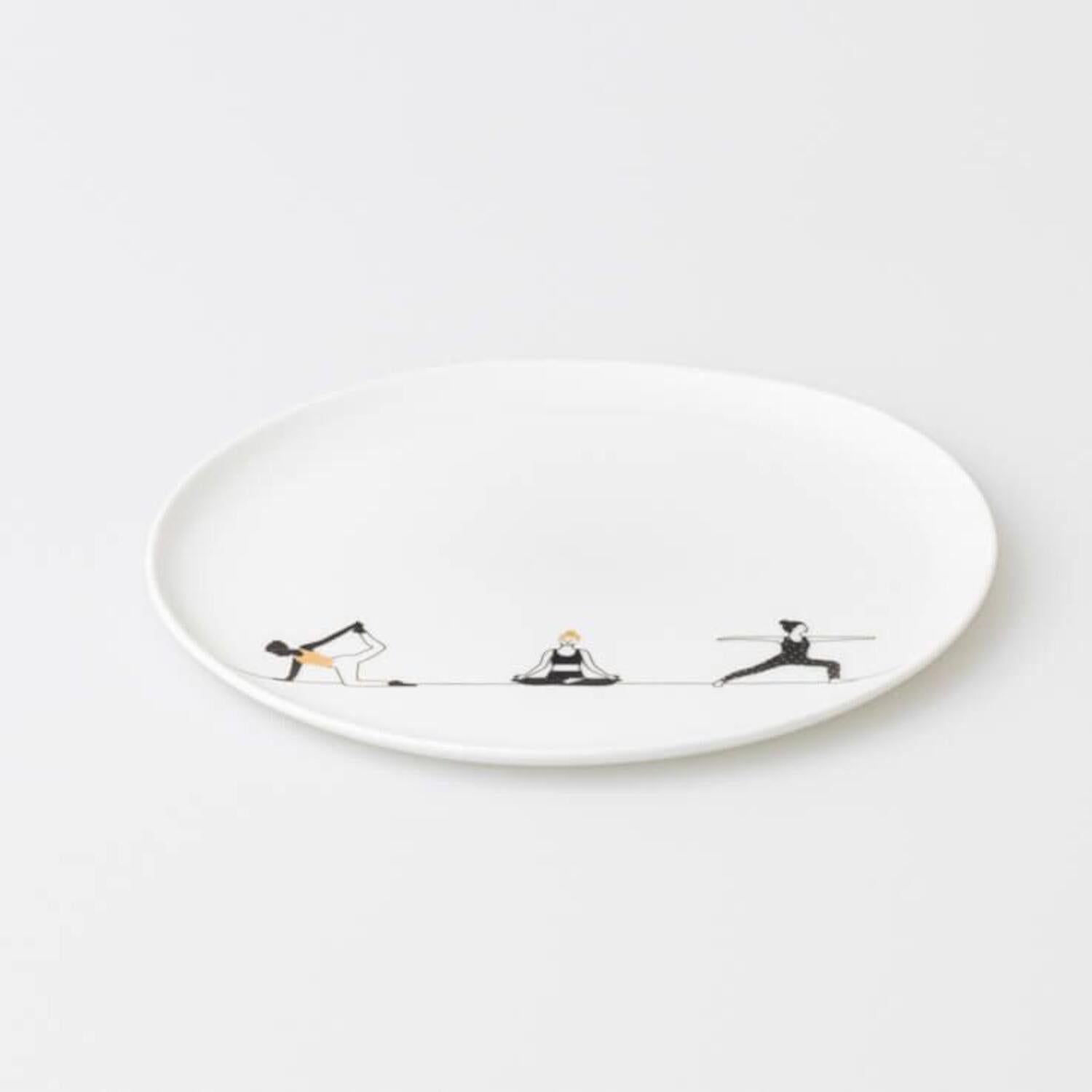 Geschenkteller "Hobby - Yoga" - 15 cm (Weiß)