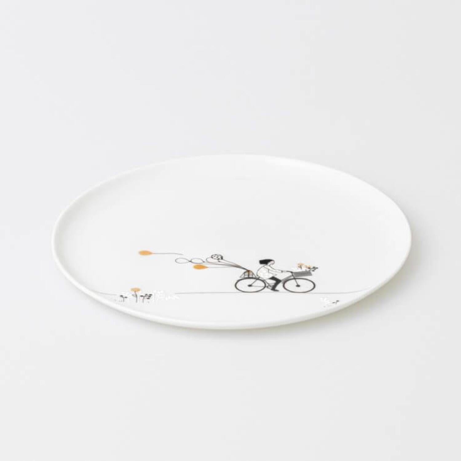 Geschenkteller "Hobby - Radfahren" - 15 cm (Weiß)