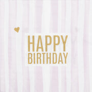 Servietten "Happy  Birthday" (Weiß)