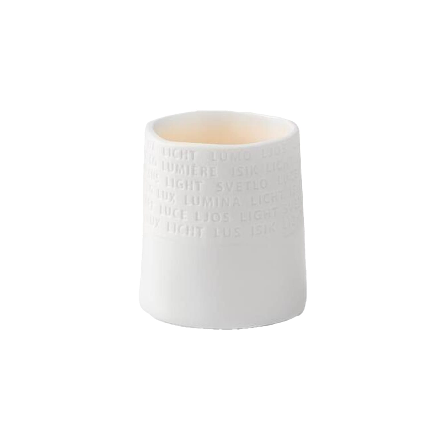 Teelichthalter "Raumpoesie" - 7 cm (Weiß)