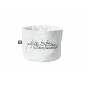 Brotkorb "Häppchenweise - gemeinsam genießen" - 17x12 cm (Weiß)