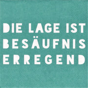 Cocktailserviette "Die Lage ist besäufniserregend" - 25x25 cm (Grün)