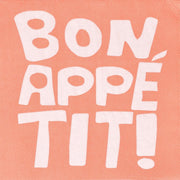 Papierserviette "Bon Appetit" - 33x33 cm (Rot)