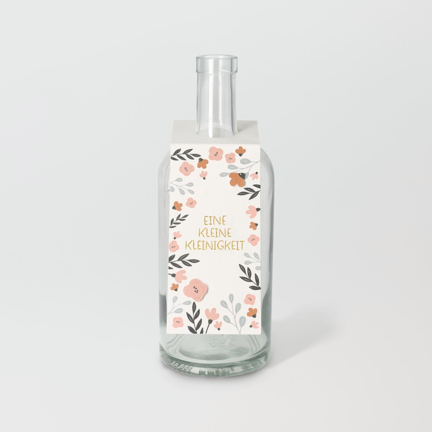 Flaschengruß "Eine kleine Kleinigkeit" - 37x7 cm (Bunt)