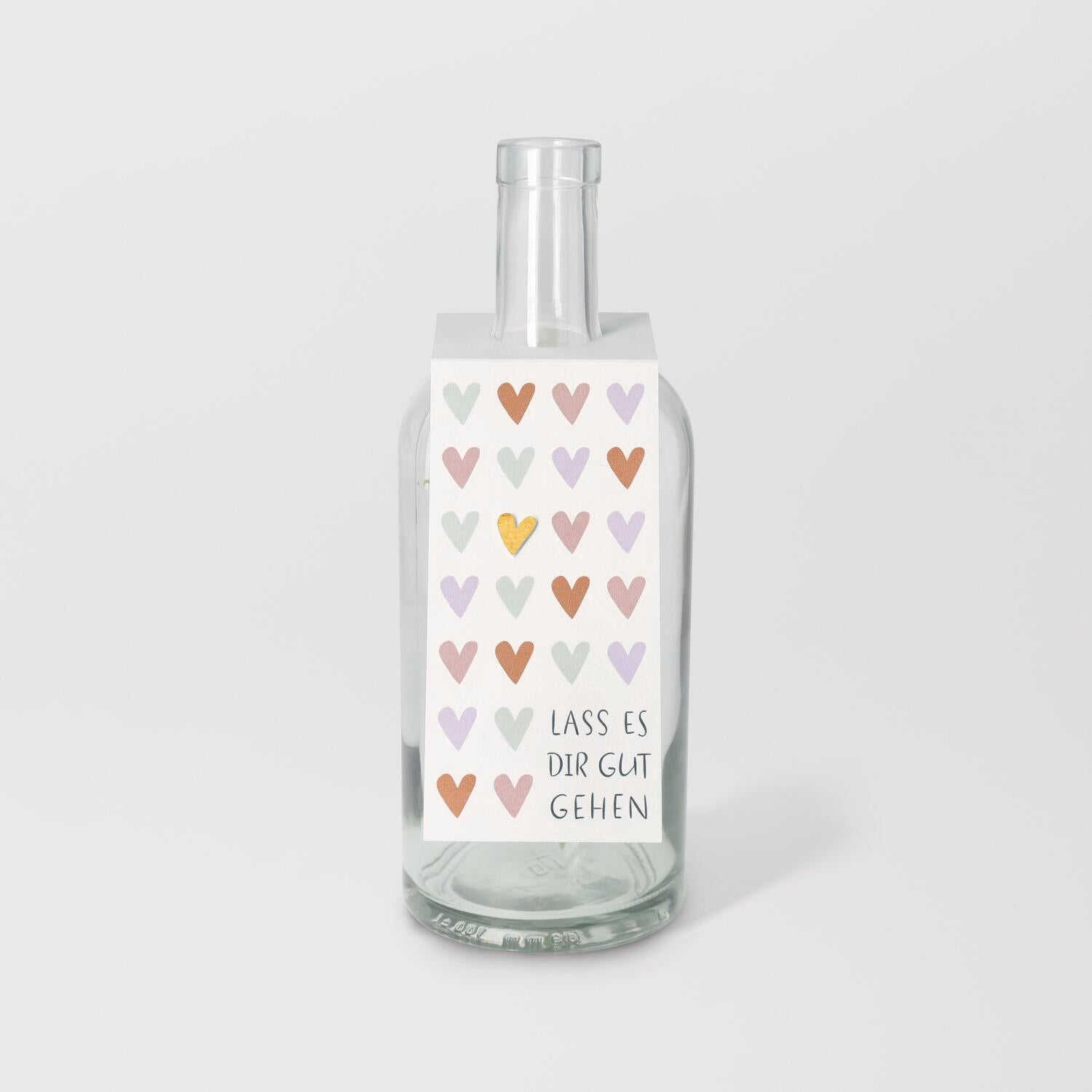 Flaschengruß "Lass es dir gut gehen" - 37x7 cm (Bunt)