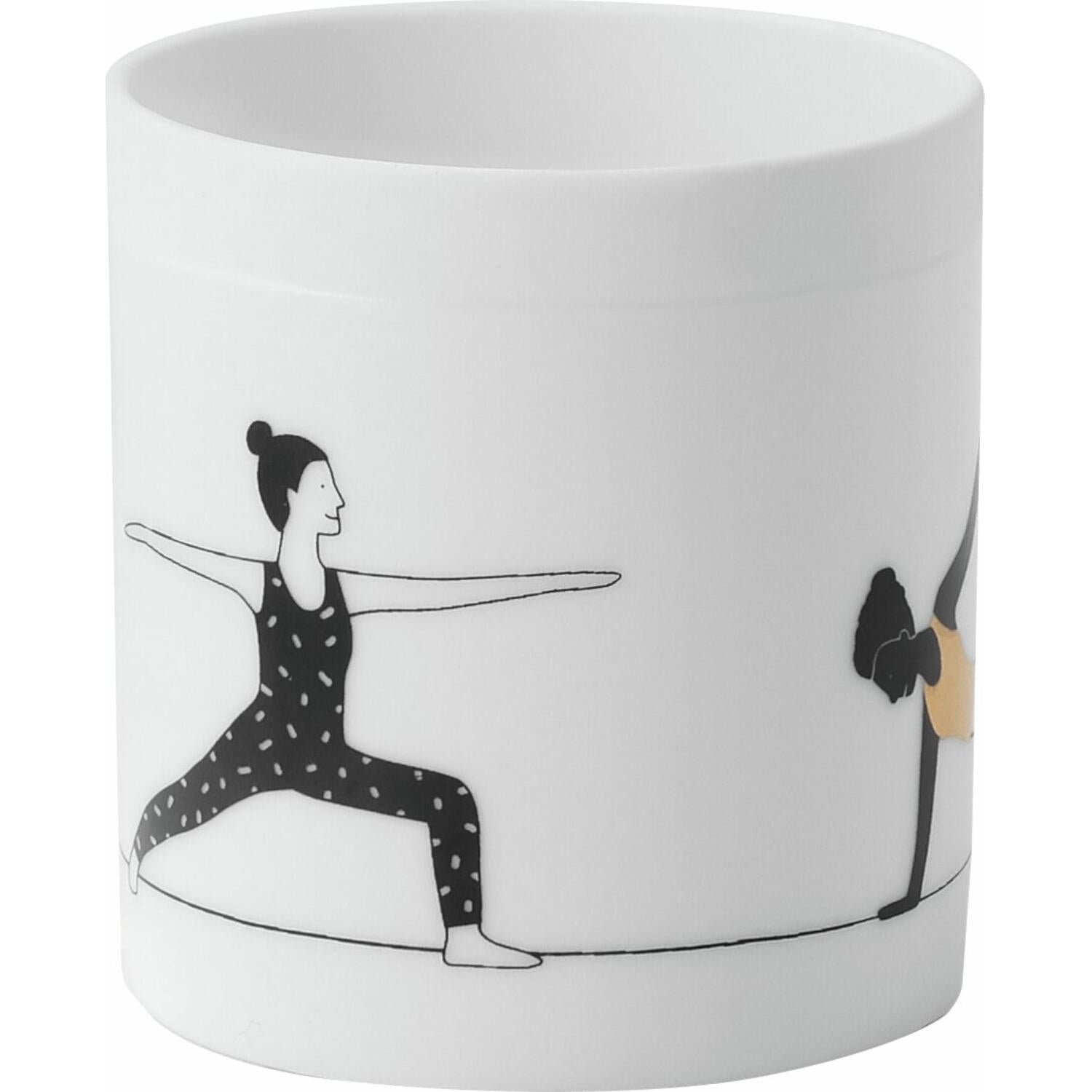 Teelichthalter "Yoga" - 5,1x5,5 cm (Weiß)