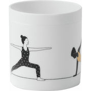 Teelichthalter "Yoga" - 5,1x5,5 cm (Weiß)